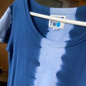 100% cotton WHIT Blue Tie-Dye Dress